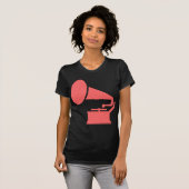 T-shirt Phonographe - rose tropicale (Devant entier)