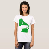 T-shirt Phonographe - Vert d'herbe (Devant entier)