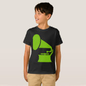 T-shirt Phonographe - Vert Martien (Devant entier)