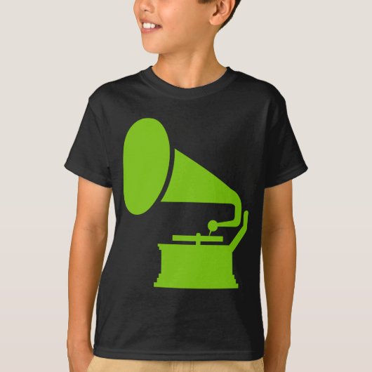 T-shirt Phonographe - Vert Martien (Devant)