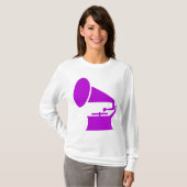 T-shirt Phonographe - Violet (Devant entier)