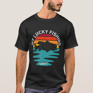 T-shirt Phoque à la pêche avec canne à pêche