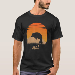 T-shirt Phoque Animal Chaud Dans La Montagne Dans La Natur