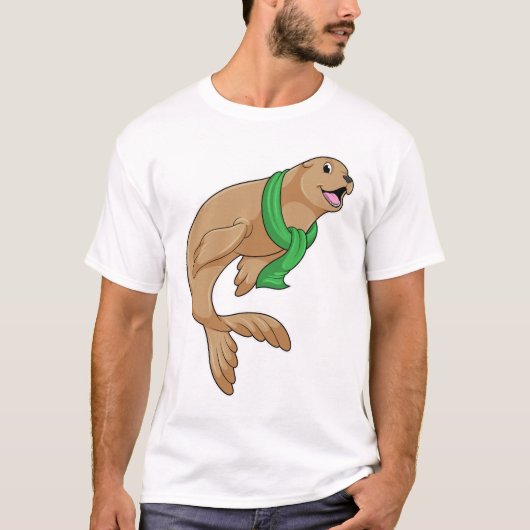 T-shirt Phoque au foulard (Devant)