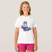 T-shirt Phoque en marin avec bateau (Devant entier)