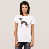 T-shirt Phoque Et Blanc Italien Greyhound Chien Illustrati (Devant entier)