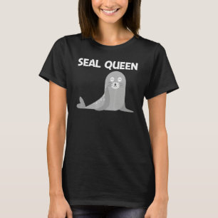 T-shirt Phoque Mignon Pour Femme Maman Lion De Mer Zoo Ani