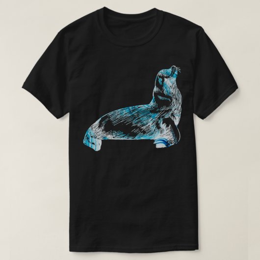 T-shirt Phoque Océan Faune Animaux Cadeau Mer Lion (Design devant)