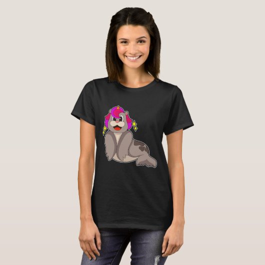 T-shirt Phoque Unicorne (Devant entier)