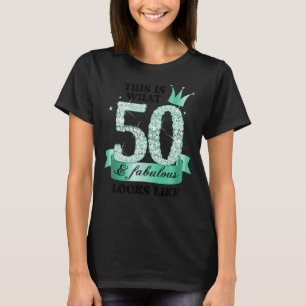 T-shirt Photo 50 & Fabuleux I Turquoise White Party Group