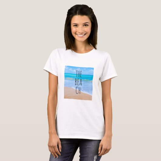 T-shirt Photo Amazing Beach Tropical Scene (Devant entier)