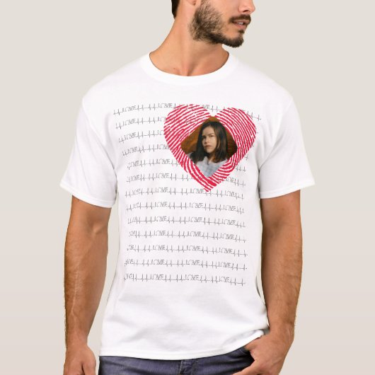T-shirt Photo AMOUR personnalisée (Devant)