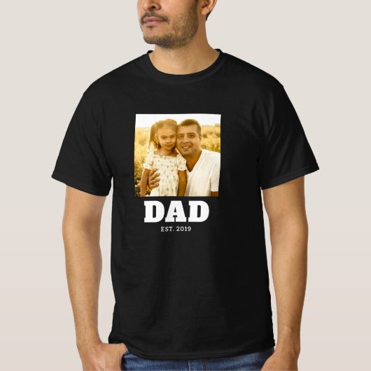 T-shirt photo année de création Papa (Devant)