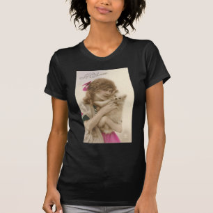 T-shirt Photo antique Victorian Woman and Dog
