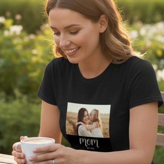 T-shirt photo avec le script établi par maman