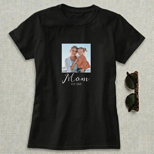 T-shirt photo avec le script établi par maman