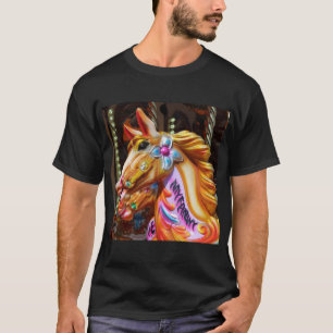 T-shirt Photo carré - Chevaux joyeux