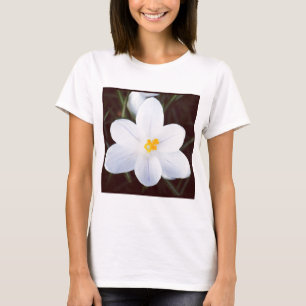 T-shirt Photo carré - Crocus Blanc