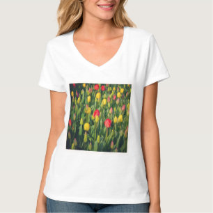 T-shirt Photo carré - Tulipes colorées