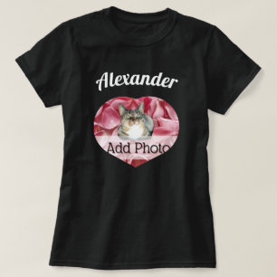 T-shirt Photo Coeur personnalisée mignonne avec le nom