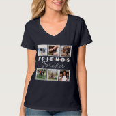 T-shirt Photo Collage de la Marine moderne Blue Friends Fo (Devant)