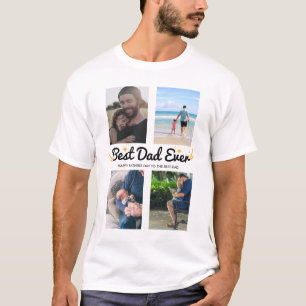 T-shirt Photo Collage Fête des pères Cadeau Meilleur Papa