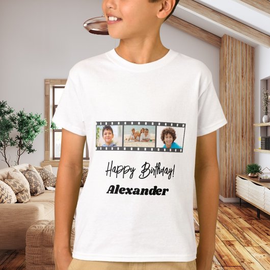 T-shirt Photo collage film name birthday boy