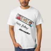 T-shirt Photo collage film name birthday guy (Devant)