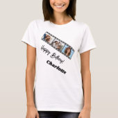 T-shirt Photo collage film name birthday woman (Devant)