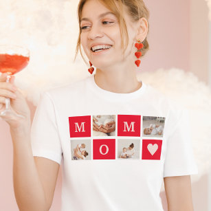 T-shirt Photo Collage Moderne & Best Mom Ever Cadeau