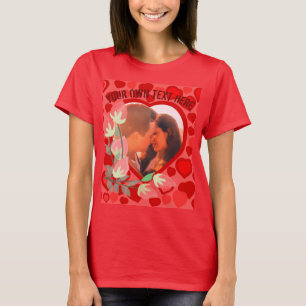 T-shirt photo d'amour personnalisée