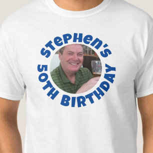 T-shirt Photo d'anniversaire des 50 ans d'un homme