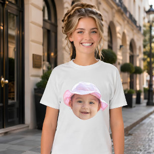 T-shirt Photo de bébé personnalisée, Visage photo de bébé