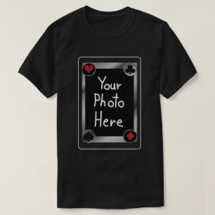 T-shirt Photo de carte de poker noir