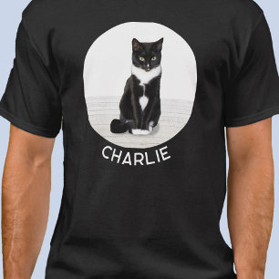 T-shirt Photo de chat personnalisé avec nom
