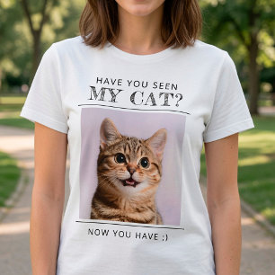 T-shirt Photo de chat personnalisée drôle pour amateur de