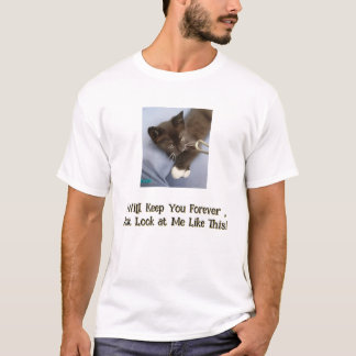 T-shirt Photo de chat tigré, texte drôle devant et derrièr