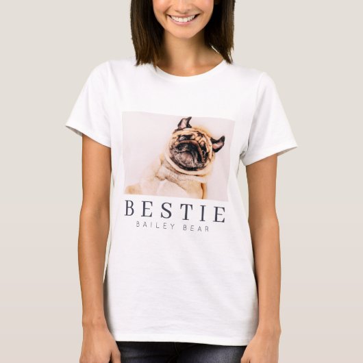 T-shirt Photo de Chic Pet Bestie BFF (Devant)
