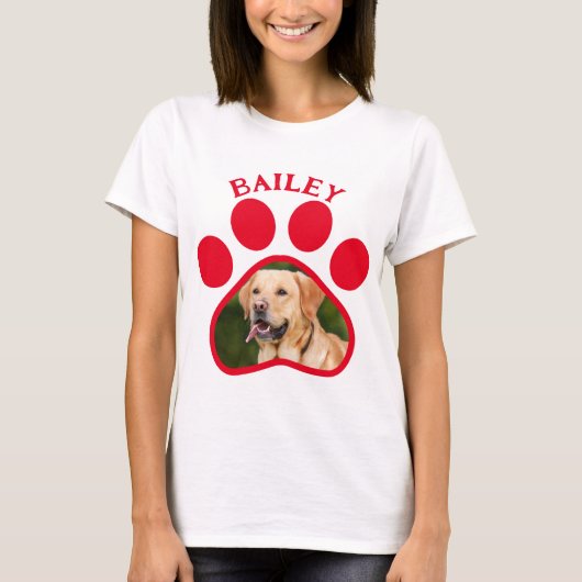 T-shirt Photo de chien d'animal de compagnie ou de chat Pa (Devant)