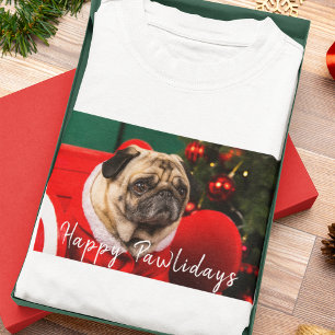 T-shirt Photo de chien de compagnie de famille Noël Joyeux