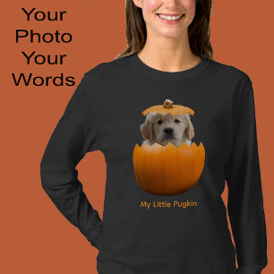 T-shirt Photo de chien Halloween personnalisé et mignon de