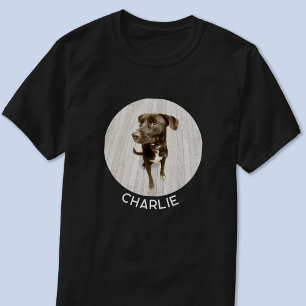 T-shirt Photo de chien personnalisé avec nom