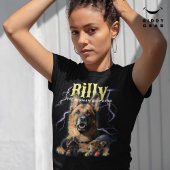 T-shirt Photo de chien personnalisée Bootleg tendance 90s