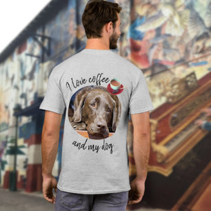 T-shirt Photo de chien remplaçable et texte personnalisé