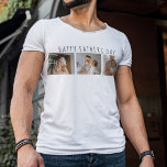 T-shirt Photo de collection moderne et Fête des pères heur<br><div class="desc">Une photo de collage moderne peut faire un cadeau parfait pour la Fête des pères. Cette idée cadeau unique et créative implique de combiner différentes photos de vous et de votre père et de les organiser de manière visuellement attrayante. C'est une excellente façon de célébrer la vie de votre père...</div>