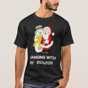 T-shirt Photo de famille des vacances de Noël accroché ave