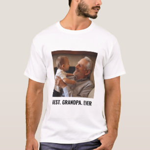 T-shirt Photo de famille personnalisée du meilleur grand-p