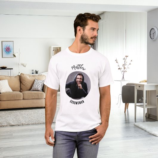 T-shirt Photo de garçon d'honneur pour l'enterrement de vi