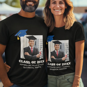 T-shirt Photo de graduation personnalisée 2025 Graduate Fi