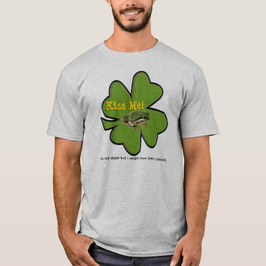 T-shirt Photo de grenouille Prince Vert Shamrock personnal (Devant)